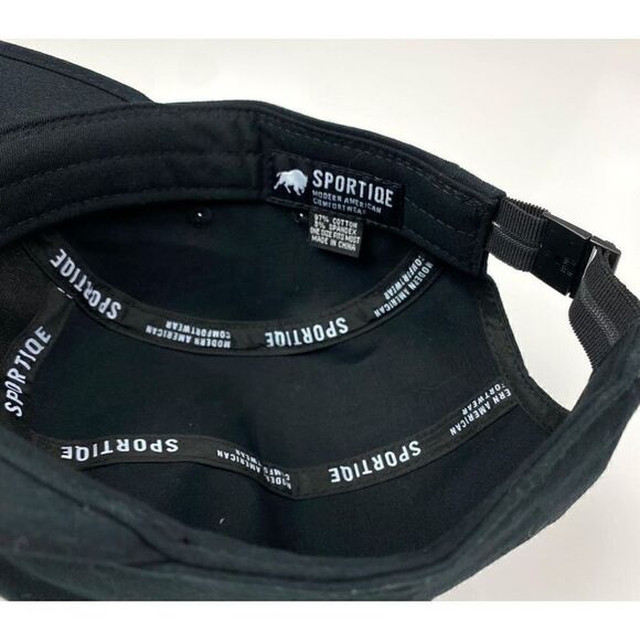 Sportiqe Letter H Adjustable Hat Cap Unisex Adult One Size Black Casual AA0077 - Picture 4 of 6